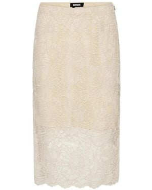 ROTATE BIRGER CHRISTENSEN Lace Midi Skirt - Natural