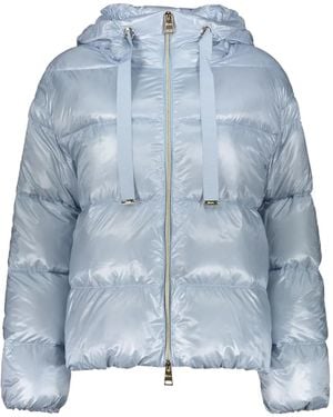 Herno Hooded Quilted Jacket - Blue