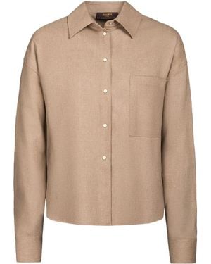 Moorer Hemd mit Brusttaschen - Natur