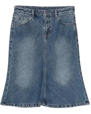 JNBY Fishtail-Hem Denim Skirt - Blue