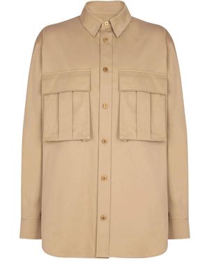 Balmain Cotton Safari Shirt - Natural