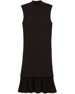 Claudie Pierlot Kabelgebreide Jurk - Zwart
