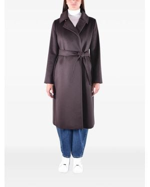 Max Mara Belted Double-Breasted Coat - Purple