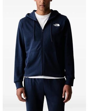 The North Face Simple Dome Logo-Print Zip-Up Hoodie - Blue