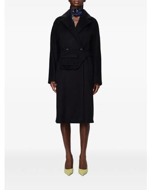 Hanita Cappotto Con Cintura - Nero