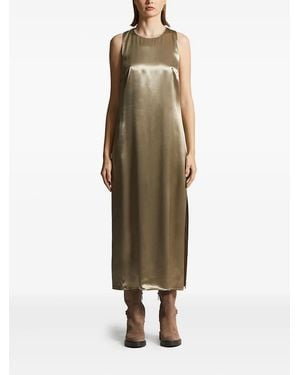 Peserico Embellished Side-Split Midi Dress - Green
