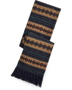 Polo Ralph Lauren Fair Isle Tassel-Trimmed Scarf - Blue