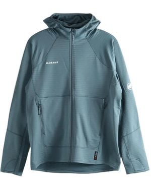 Mammut Waffle-Knit Hooded Jacket - Blue