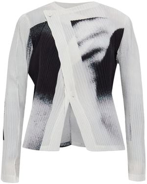 Issey Miyake Shadow Study Pleats Solid Dress in White | Lyst