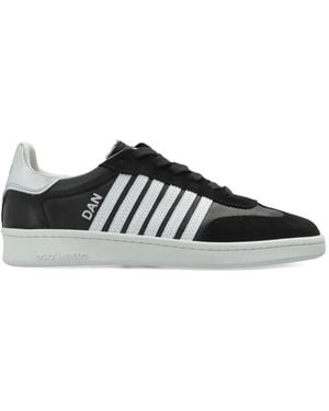 DSquared² Lace-Up Striped Trainers - Black
