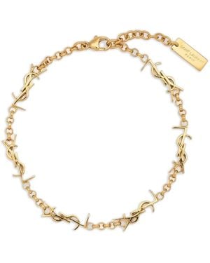 Saint Laurent Pulsera de cadena Cassandre - Metálico