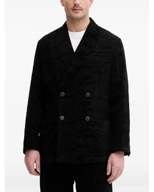 ARMANI EXCHANGE Double-Breasted Jacket - Black