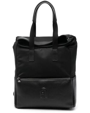 Furla Rucksack Mit Logo-Prägung - Schwarz