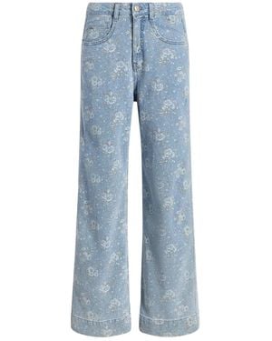 Cinq À Sept Betsy Floral-Print Jeans - Blue