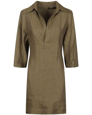 Petar Petrov Spread-Collar Mini Dress - Green