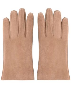 Gianvito Rossi Suede Gloves - White