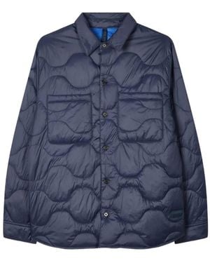 Paul Smith Packable Quilted Nylon Shirt Jacket - Blue