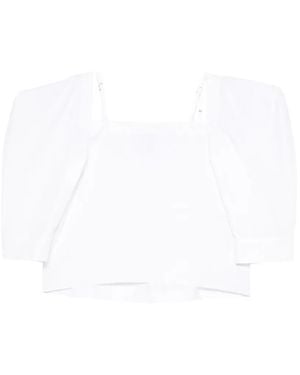 Liviana Conti Puffed-Sleeve Blouse - White