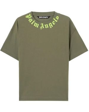Palm Angels T-Shirt À Logo - Vert