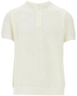 MARSĒM Buttoned T-Shirt - White