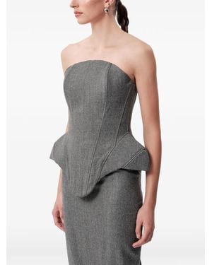 Concepto Blusa Estilo Corsé Sculpt Con Peplum - Gris