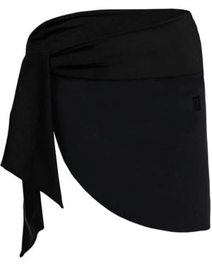 Balmain Asymmetric Tie Sarong - Black