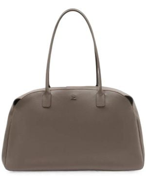 Courreges Maxi Strip Shoulder Bag - Brown