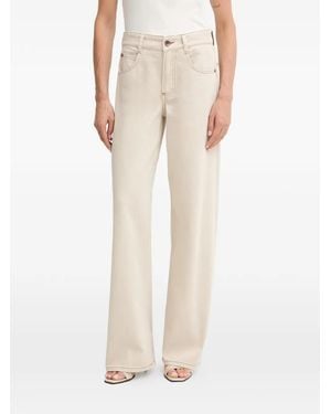 Miss Sixty Five-Pocket Logo-Patch Jeans - Natural