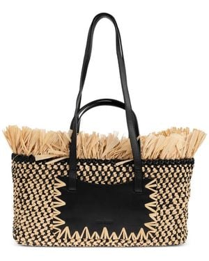 Ulla Johnson Small Lali Fringe-Trim Tote Bag - Black