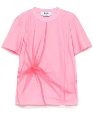 MSGM Top Met Mesh Detail - Roze