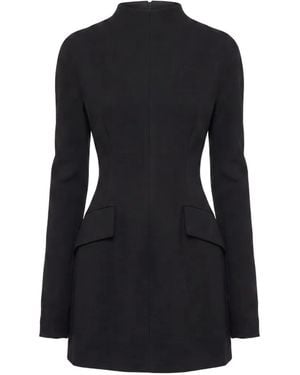 Sportmax Long-Sleeve Mini Dress - Black