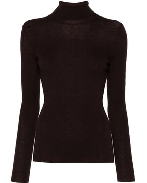 Maje Pullover Aus Woll-Seidengemisch - Schwarz