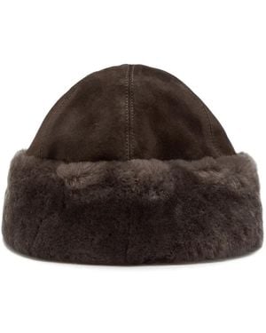 Nour Hammour Toki Shearling Hat - Brown