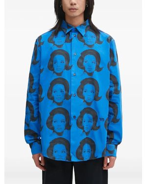 Wales Bonner Selah Shirt - Blue