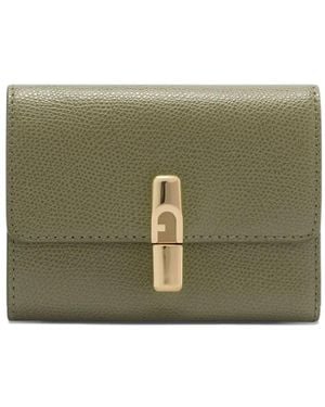 Furla Cartera Iride Pequeña Con Logo - Verde