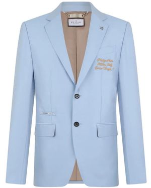 Philipp Plein Blazer Gigolo Fit Plein Cities - Blue