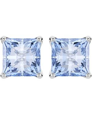 Swarovski Square-Cut Crystal Earrings - Blue