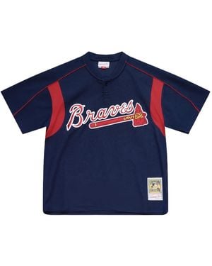 Mitchell & Ness "Mlb Atlanta Braves 2003 Chipper Jones" Baseball Jersey - Blue