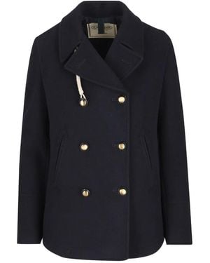 Camplin Double-Breasted Peacoat - Blue