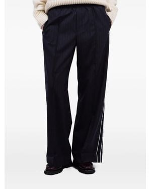 WE-AR4 The Chaplin Pinstripe-Pattern Pants - Blue