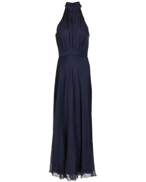 Raquel Diniz Giovanna Closed Halterneck Maxi Dress - Blue