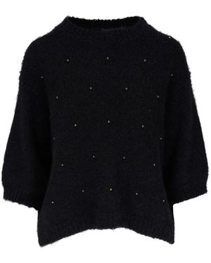 Brunello Cucinelli スタッズ プルオーバー - ブラック