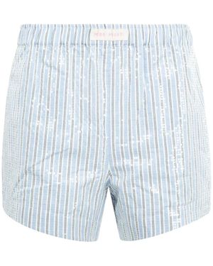 Mira Mikati Pantalones cortos a rayas con lentejuelas - Azul