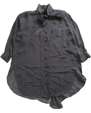 Y's Yohji Yamamoto Striped Shirtdress - グレー
