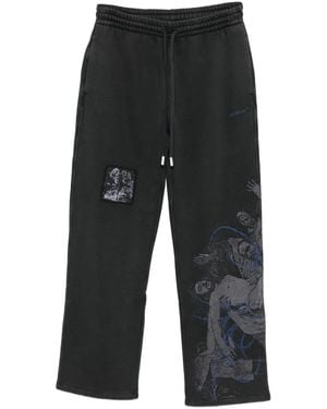Off-White c/o Virgil Abloh Graphic-Patch Trousers - Grey