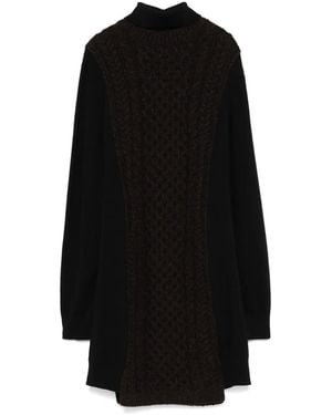Fendi Wool Midi Dress - Black
