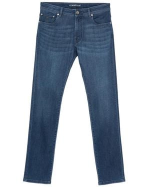 Corneliani Logo Patch Denim Jeans - Blue