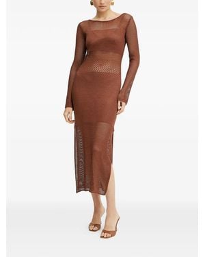 Fracomina Long-Sleeve Knitted Dress - Brown