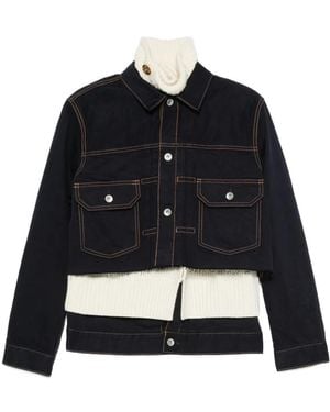 Sacai Jacke Im Layering-Look - Schwarz