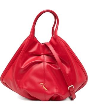Saiid Kobeisy Leather Tote Bag - Red